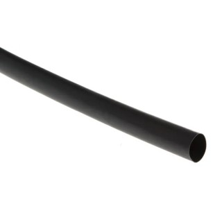 RS PRO Heat Shrink Tubing Black 12.7 mm Sleeve Diameter x 1.2 m Length 2:1 Shrink Ratio CGPT-12.7/6.4-0-STK