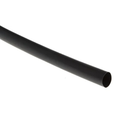 RS PRO Heat Shrink Tubing Black 12.7 mm Sleeve Diameter x 1.2 m Length 2:1 Shrink Ratio CGPT-12.7/6.4-0-STK