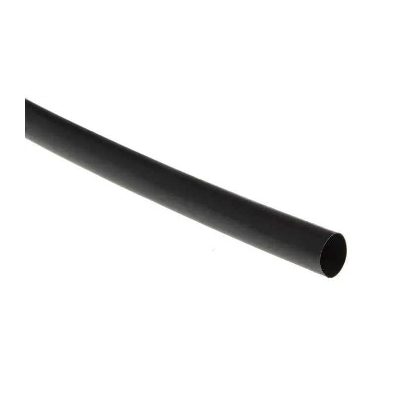 RS PRO Heat Shrink Tubing Black 12.7 mm Sleeve Diameter x 1.2 m Length 2:1 Shrink Ratio CGPT-12.7/6.4-0-STK
