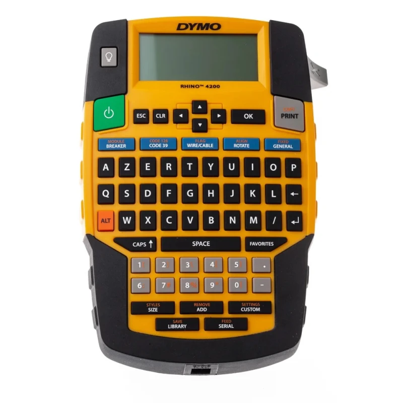 Dymo Rhino 4200 Industrial Handheld Label Printer 19 mm Max Label Width, Keyboard AZERTY, Manual Cutter, Type C - EU 1852997