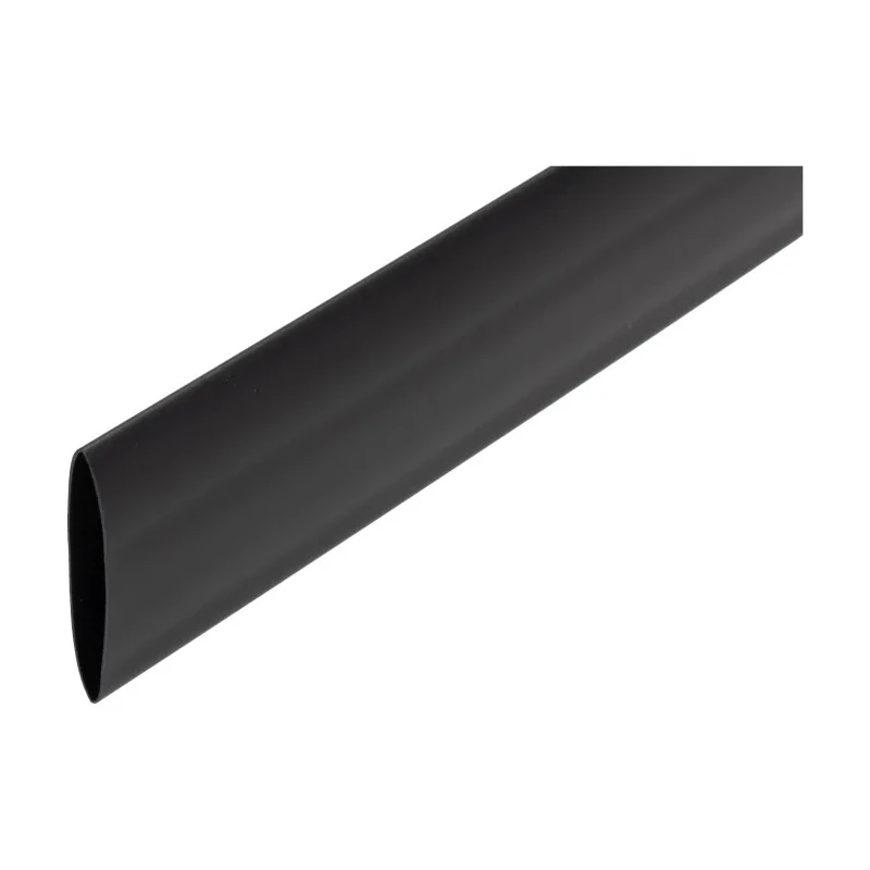 RS PRO Black Polyolefin Heat Shrink Tubing 25.4 mm Sleeve Diameter x 1.2 m Length 2:1 Shrink Ratio CGPT-25.4/12.7-0-STK