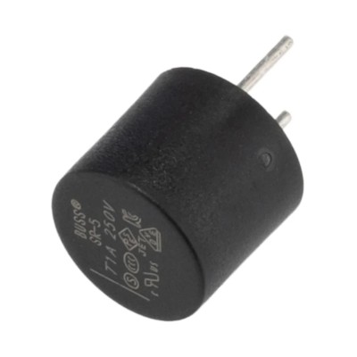 Eaton Radial Lead Time Delay Fuse 1A Current Rating 250V AC Voltage SR-5-1A-BK