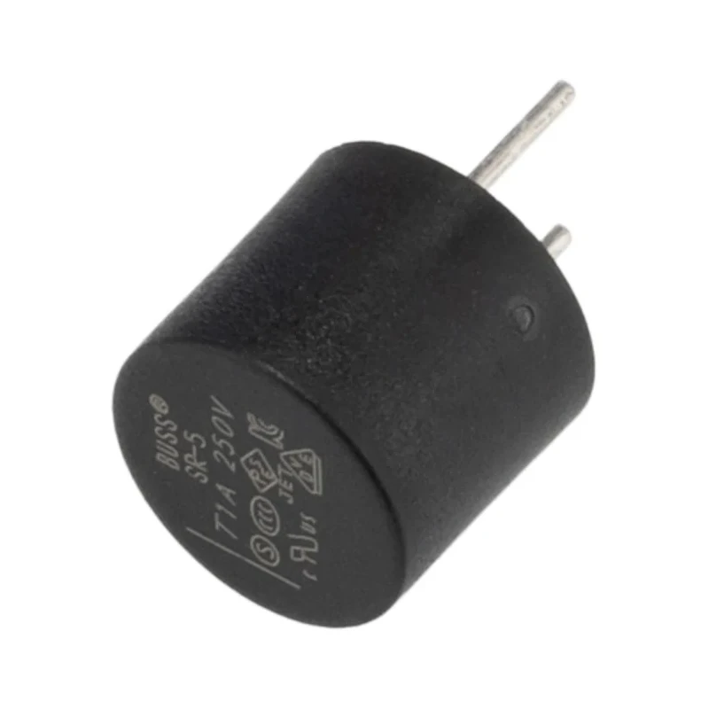 Eaton Radial Lead Time Delay Fuse 1A Current Rating 250V AC Voltage SR-5-1A-BK