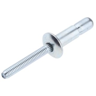 POP Steel Blind Rivet 6.4 mm Diameter 13.8 mm Length Dome Head Plain Finish SD895UG