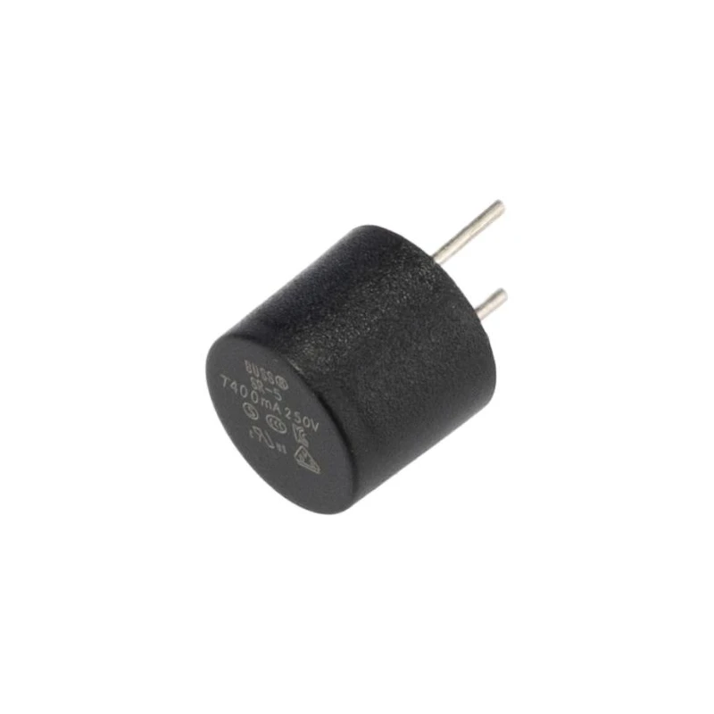 Eaton Radial Fuse, Time Delay T Characteristics, 400mA, 250V AC, 35A Breaking Capacity SR-5-400MA-BK