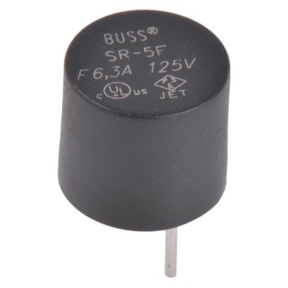 Eaton Non-Resettable Fuse Radial 6.3A 125V ac Fast Acting SR-5F-6-3A-BK