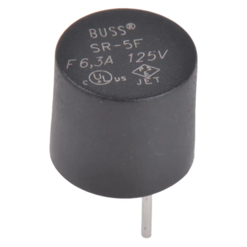 Eaton Non-Resettable Fuse Radial 6.3A 125V ac Fast Acting SR-5F-6-3A-BK