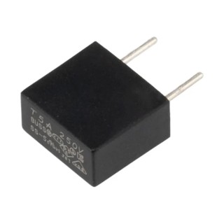 Eaton Fuse, Radial Lead 5A Current Rating, 250V AC Time Delay, Plastic Body SS-5-5A-BK