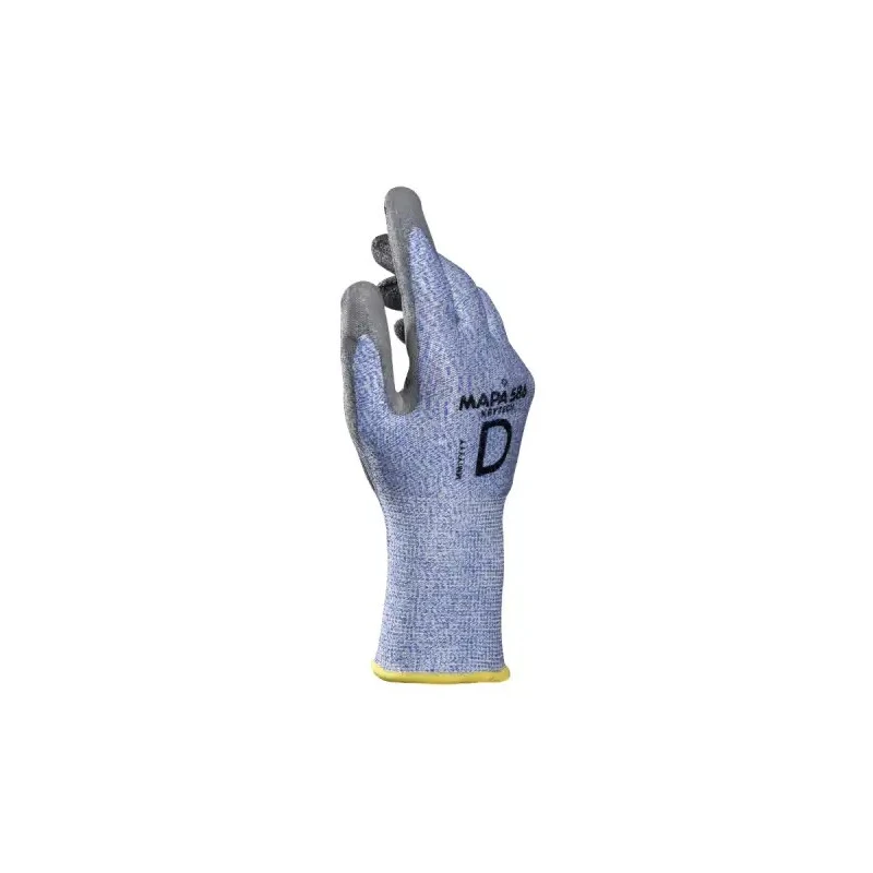 Mapa Blue High Performance Polyethylene Work Gloves Size 8 Polyurethane Coating 586