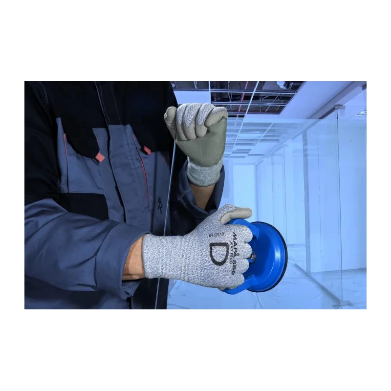 Mapa Blue High Performance Polyethylene Work Gloves Size 8 Polyurethane Coating 586
