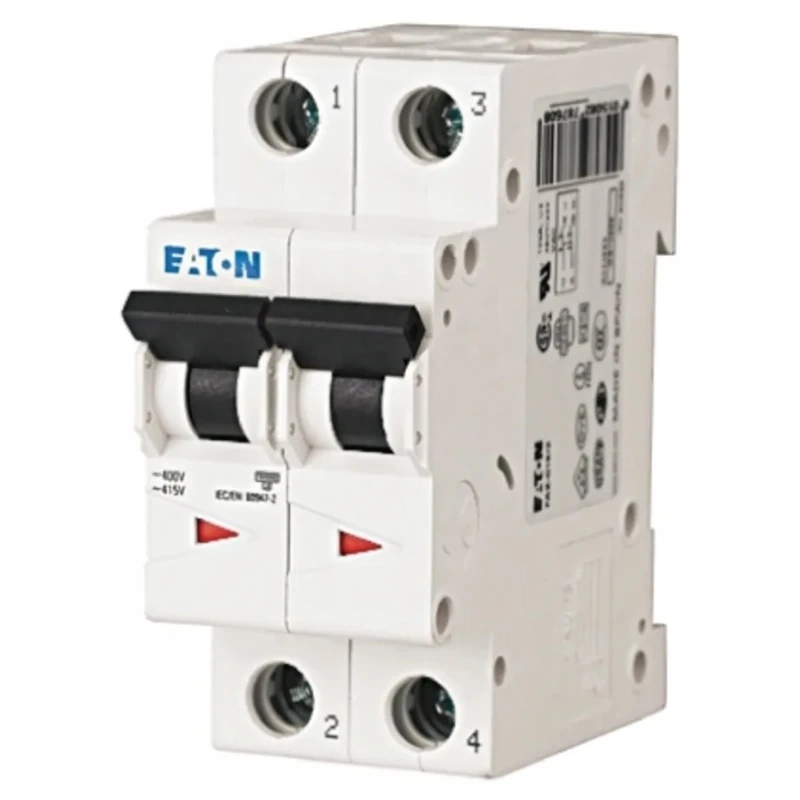 Eaton xEffect FAZ / FAZ6 Miniature Circuit Breaker 2-Pole 25A Type B 400V AC 6 kA Breaking Capacity FAZ6