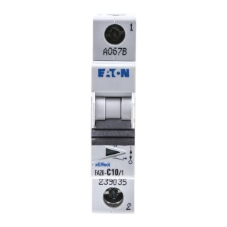 RS PRO xEffect Miniature Circuit Breaker 1-Pole 10A Type C 400V AC 6 kA Breaking Capacity -C10/1 FAZ6