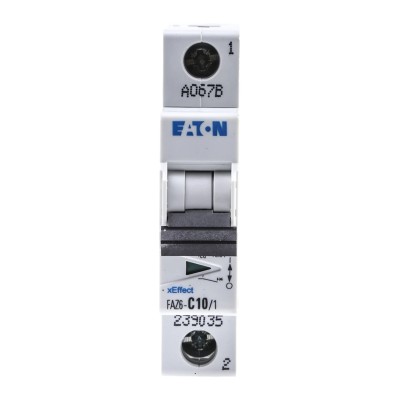 RS PRO xEffect Miniature Circuit Breaker 1-Pole 10A Type C 400V AC 6 kA Breaking Capacity -C10/1 FAZ6