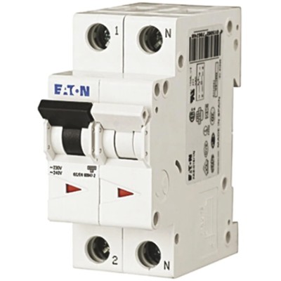 Eaton xEffect Miniature Circuit Breaker 1-Pole 2A Type C 400V AC 6 kA Breaking Capacity FAZ6