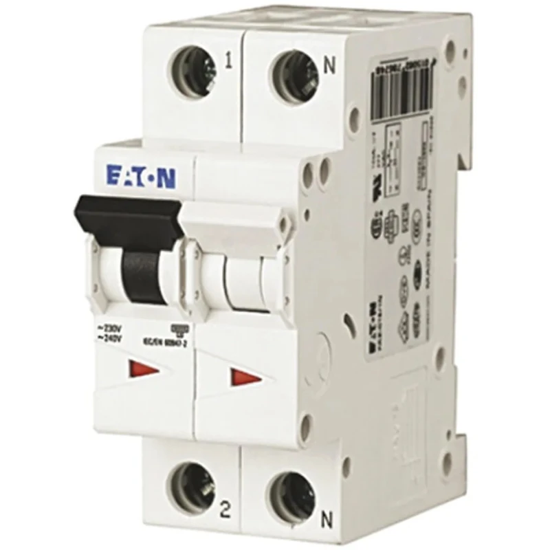 Eaton xEffect Miniature Circuit Breaker 1-Pole 2A Type C 400V AC 6 kA Breaking Capacity FAZ6