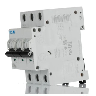 Eaton xEffect Miniature Circuit Breaker 3-Pole 10A Type C 400V AC 6 kA Breaking Capacity 239144 FAZ6-C10/3