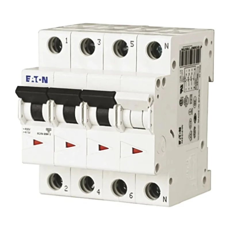 Eaton xEffect Miniature Circuit Breaker, 4-Pole, 20A, Type C, 400V AC, 6 kA Breaking Capacity FAZ6