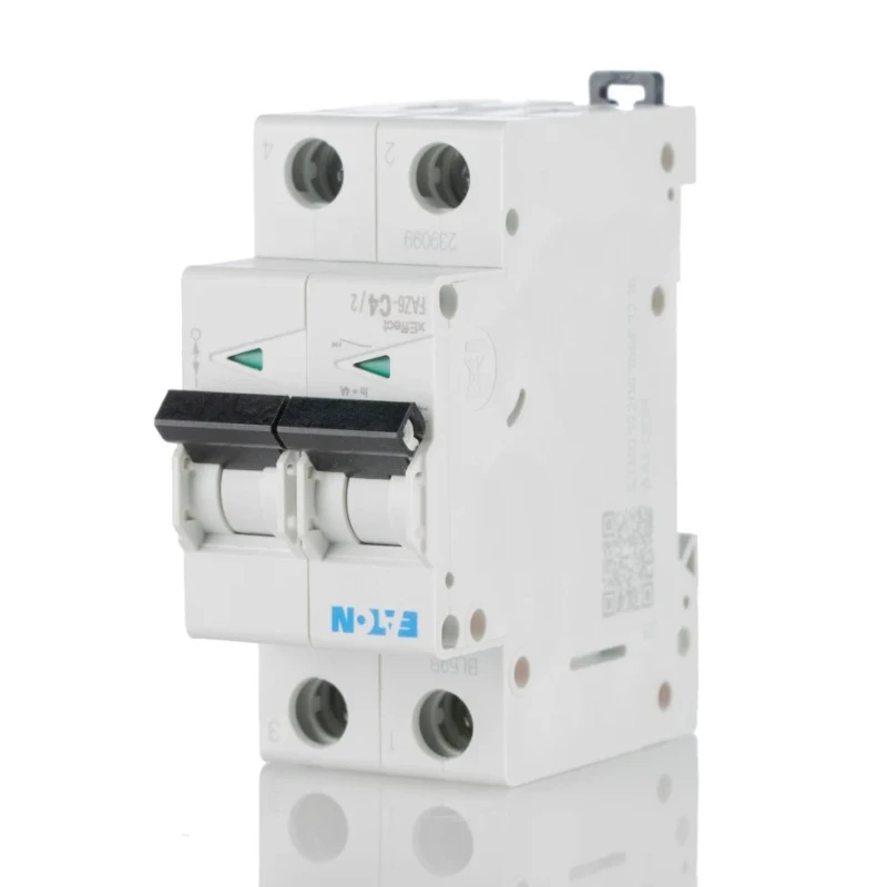 RS PRO xEffect Miniature Circuit Breaker 2-Pole 4A Type C 400V AC 6 kA Breaking Capacity FAZ6