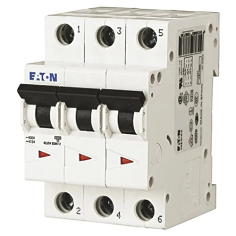 Moeller xEffect Miniature Circuit Breaker 3-Pole 4A Type C 400V AC 6kA Breaking Capacity FAZ6