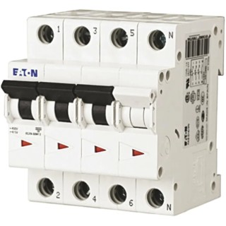 Eaton xEffect Miniature Circuit Breaker 3-Pole 63A Type C 400V AC 6kA Breaking Capacity FAZ6