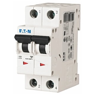 Eaton xEffect Miniature Circuit Breaker 2-Pole 40A Type D 400V AC 6 kA Breaking Capacity 168076 FAZ6-D40/2