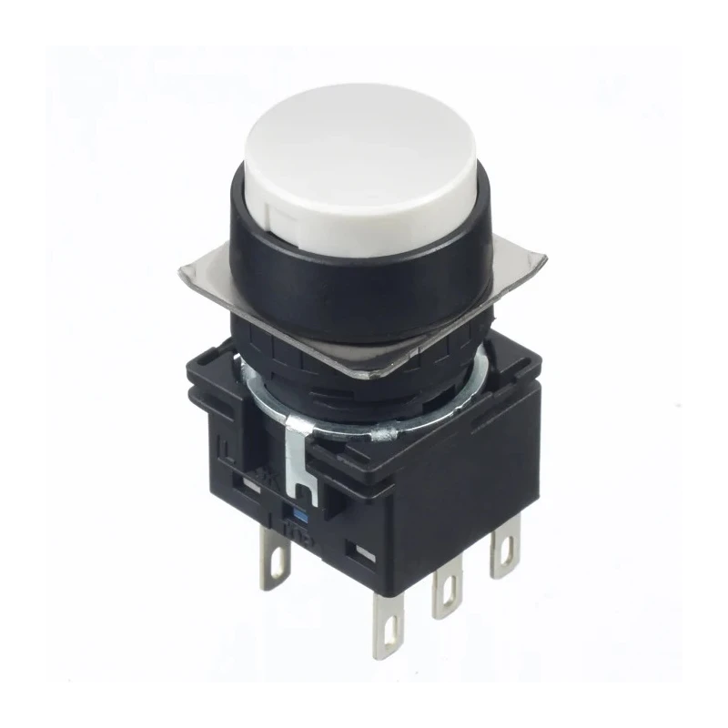 Idec LB Series Illuminated Push Button Switch Momentary 16 mm Cutout DPDT IP65 30 V dc 125 V ac LB1B-M1T6W