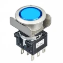 Idec Illuminated Push Button Switch Board, 30 V dc, 250 V ac, 3PDT/DPDT/SPDT, Flush Mount LB6ML-M1T64S