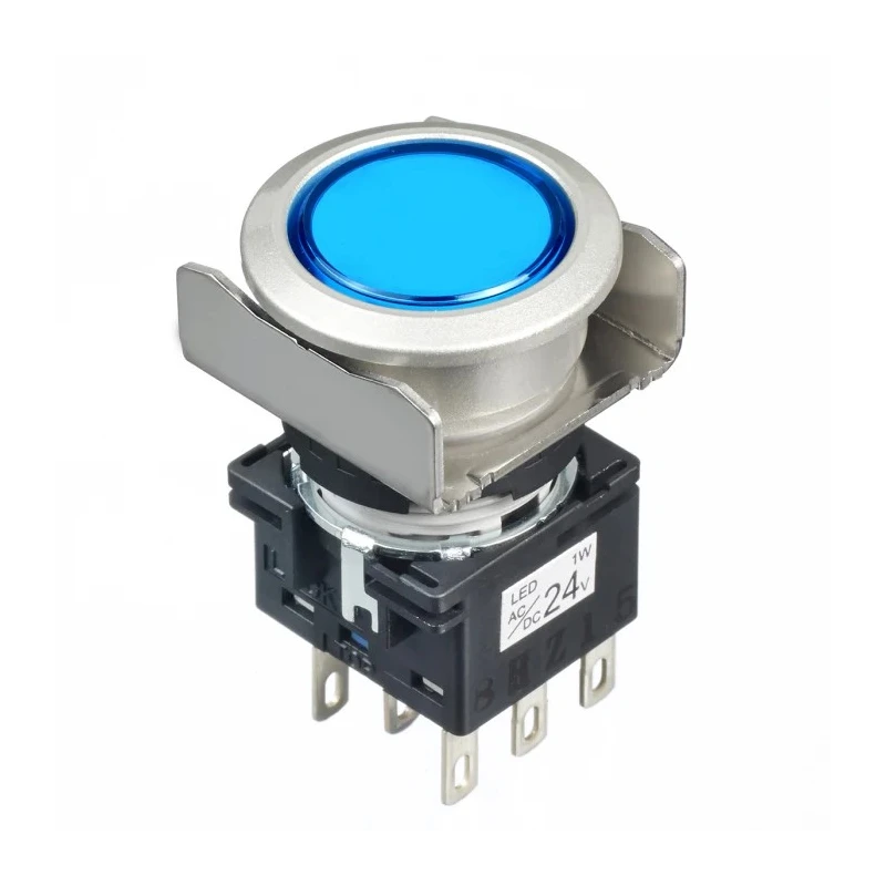 Idec Illuminated Push Button Switch Board, 30 V dc, 250 V ac, 3PDT/DPDT/SPDT, Flush Mount LB6ML-M1T64S