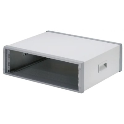 METCASE 3U 19 in Ventilated Aluminium Rack Mount Case Grey M6019325