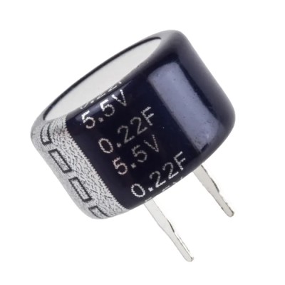Eaton 0.22 F 5.5V dc Through Hole Supercapacitor, Polar, -20 to 80% Tolerance KW-5R5C224-R