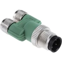 Phoenix Contact Straight Sensor Box Circular Connector Adapter 4A Current 60V Voltage SAC-3P-M12Y/2XM 8FS 1683471