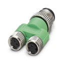 Phoenix Contact Straight Sensor Box Circular Connector Adapter 4A Current 60V Voltage SAC-3P-M12Y/2XM 8FS 1683471