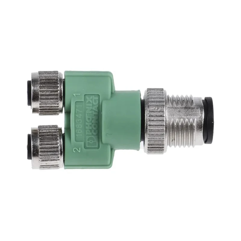 Phoenix Contact Straight Sensor Box Circular Connector Adapter 4A Current 60V Voltage SAC-3P-M12Y/2XM 8FS 1683471