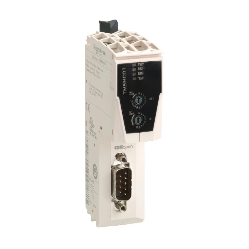 Schneider Electric PLC I/O Module Modicon TM TM5NCO1 DIN Rail Mount CANopen FieldBus Interface 1.5W Power Consumption