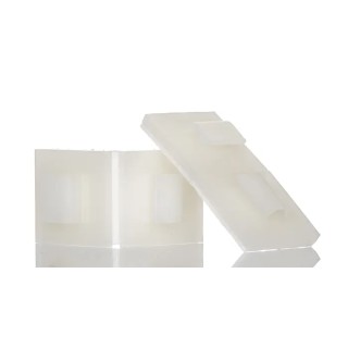 HellermannTyton Natural Polyamide 66 Cable Clip 5 mm Max Bundle Diameter Self-Adhesive 19 x 19 x 6 mm RB5-PA66-NA