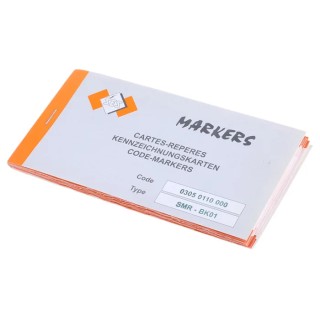 SES Sterling Cable Marker Book White Pre-printed 0-9 Adhesive TEV Vinyl Covered Cotton 32.5mm x 5mm 80N/cm 03050110000