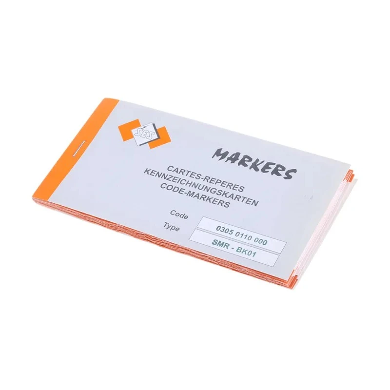 SES Sterling Cable Marker Book White Pre-printed 0-9 Adhesive TEV Vinyl Covered Cotton 32.5mm x 5mm 80N/cm 03050110000