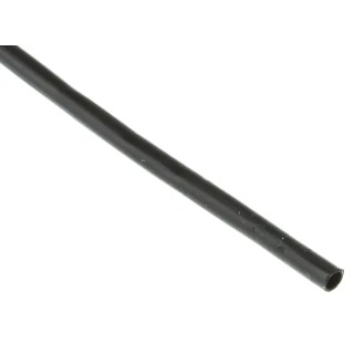TE Connectivity Heat Shrink Tubing Black 1.6 mm Sleeve Diameter x 10 m Length 2:1 Shrink Ratio LSTT-R-1.6-0