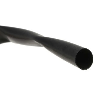 TE Connectivity Heat Shrink Tubing Black 6.4 mm Sleeve Diameter x 8 m Length 2:1 Shrink Ratio LSTT-R-6.4-0