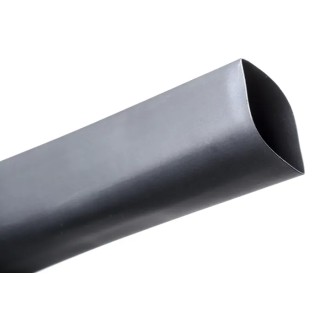 TE Connectivity Heat Shrink Tubing Black Polyolefin 25.4 mm Sleeve Diameter 1.2 m Length 2:1 Ratio RNF-100-1-0-STK