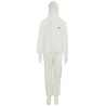 3M Disposable White Protective Coverall 4510 Series with Hood, Chest Size 100 to 108 cm, Length 1.81m 7000089663