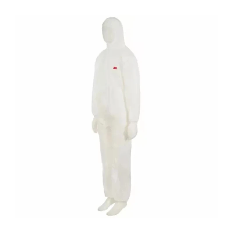 3M Disposable White Protective Coverall 4510 Series with Hood, Chest Size 100 to 108 cm, Length 1.81m 7000089663