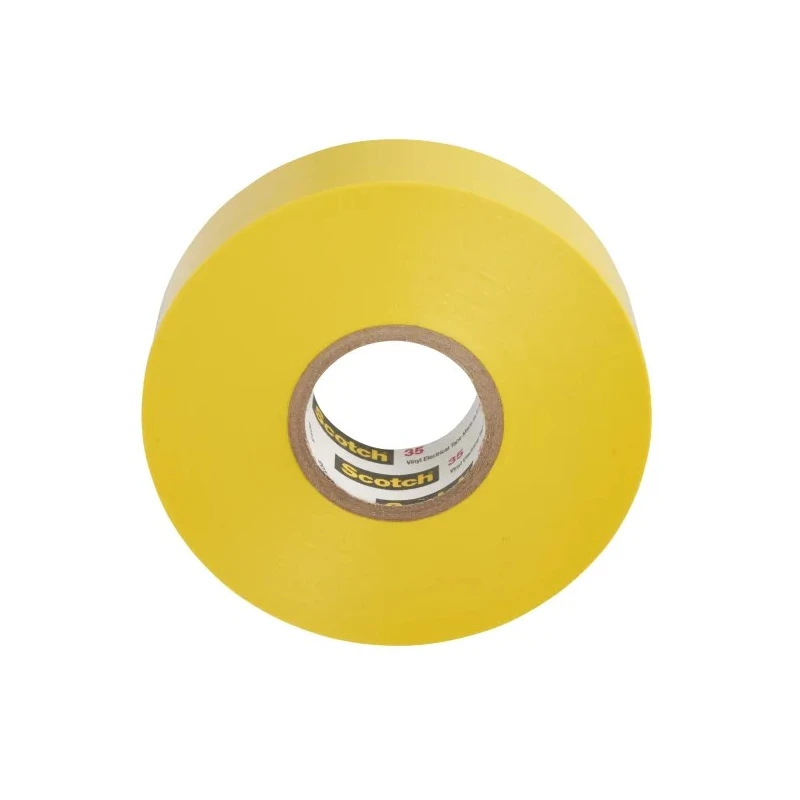 3M Scotch™ 35 Yellow Polyvinyl Chloride Electrical Tape 19mm Width x 20m Length SCOTCH 35 JAUNE 20 X 19