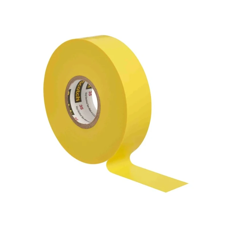 3M Scotch™ 35 Yellow Polyvinyl Chloride Electrical Tape 19mm Width x 20m Length SCOTCH 35 JAUNE 20 X 19