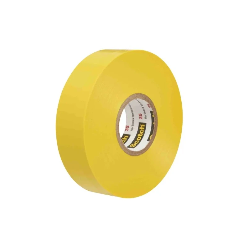 3M Scotch™ 35 Yellow Polyvinyl Chloride Electrical Tape 19mm Width x 20m Length SCOTCH 35 JAUNE 20 X 19