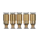 SMC Pneumatic Fitting 4mm Push-in Male M5 x 0.8 Thread JIS B0203 B0205 Electroless Nickel Plated Brass KQ2S04-M5A
