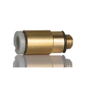 SMC Pneumatic Fitting 4mm Push-in Male M5 x 0.8 Thread JIS B0203 B0205 Electroless Nickel Plated Brass KQ2S04-M5A