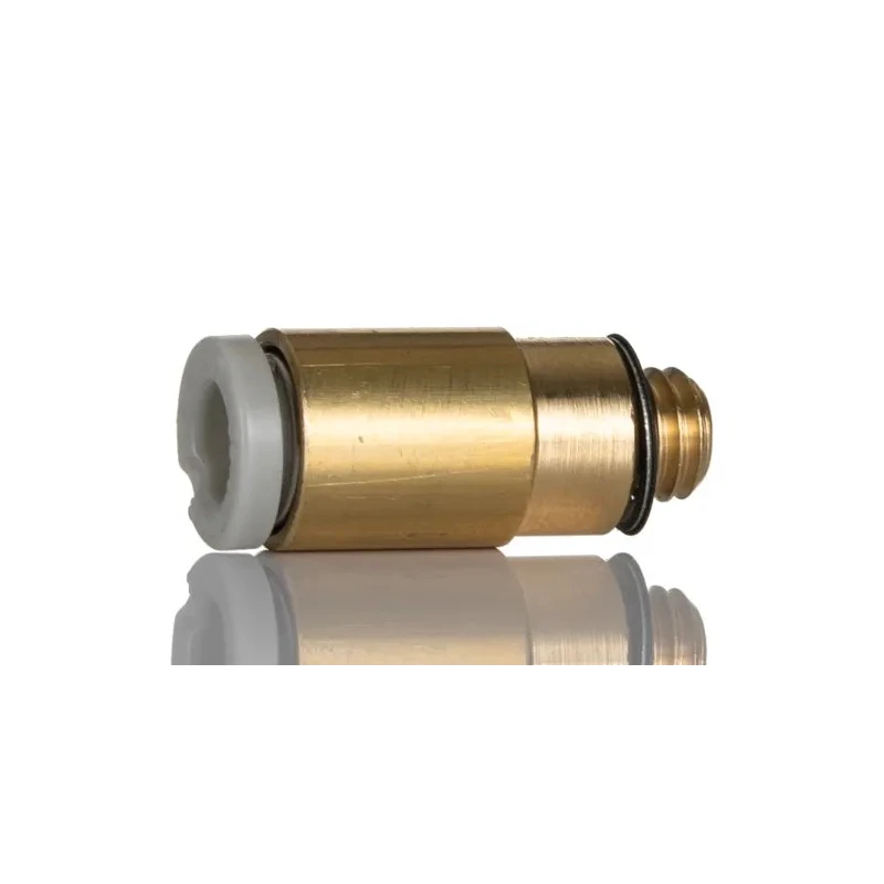 SMC Pneumatic Fitting 4mm Push-in Male M5 x 0.8 Thread JIS B0203 B0205 Electroless Nickel Plated Brass KQ2S04-M5A