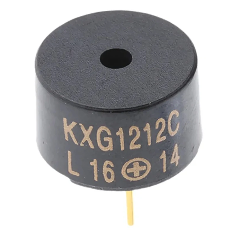 Kingstate Magnetic Buzzer Component PCB Mount Continuous Tone 8 V dc Min 16 V dc Max 12 mm Diameter 94 dB Sound KXG1212CL