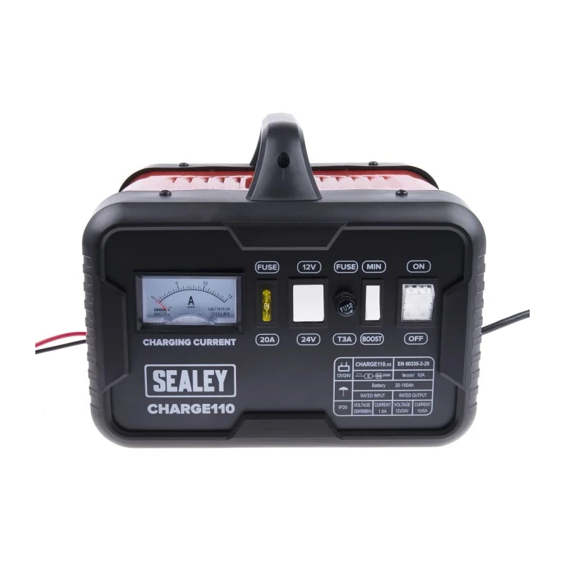RS PRO Automotive Battery Charger 12V, 24V Lead Acid 14A with UK Plug 771-6276